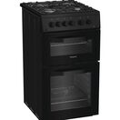 HOTPOINT HTG5GCB 50cm Gas Twin Cavity Cooker - Black additional 1