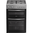 INDESIT IDG6GS 60cm Gas Double Oven Cooker - Silver additional 1