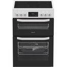 HOTPOINT HTE6VDCW 60cm Electric Twin Cavity Cooker 75L with Multiflow - White additional 1