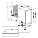 HOTPOINT HP6IC11BS7LA Slimline 11 Place Built-In Dishwasher - Black Trim additional 9