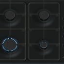 BOSCH PBP6B6K60 Series 2 60cm 4 Burner Gas Hob - Black additional 1