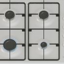 BOSCH PBP6B2K60 Series 2 60cm 4 Burner Gas Hob - White additional 1