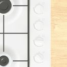 BOSCH PBP6B2K60 Series 2 60cm 4 Burner Gas Hob - White additional 5