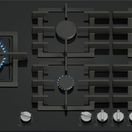 BOSCH PPM9A6I40 Series 6 90cm 5 Burner Gas Hob - Black Glass additional 1