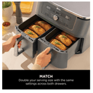 NINJA DZ400UK 9.5 litre 6-in-1 Dual Zone Air Fryer - Gun Metal Grey additional 4