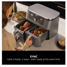 NINJA DZ400UK 9.5 litre 6-in-1 Dual Zone Air Fryer - Gun Metal Grey additional 3