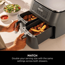 NINJA DZ300UK 7.6 litre 6-in-1 Dual Zone Air Fryer - Gun Metal Grey additional 4