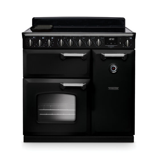 RANGEMASTER CLDL90EIPGBL/CM1 Classic Deluxe 90cm Induction Black/Chrome