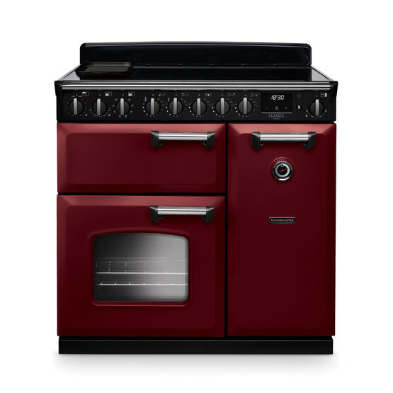 RANGEMASTER CLDL90EIPBOR/CM1 Classic Deluxe 90cm Induction Bordeaux/Chrome