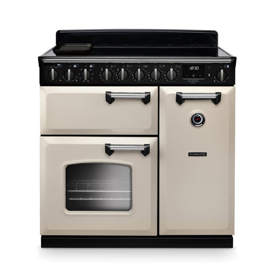 RANGEMASTER CLDL90EIPPCR/CM1 Classic Deluxe 90cm Induction Pale Cream/Chrome