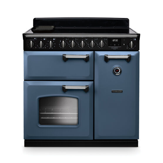 RANGEMASTER CLDL90EIPSTB/CM1 Classic Deluxe 90cm Induction Stone Blue/Chrome