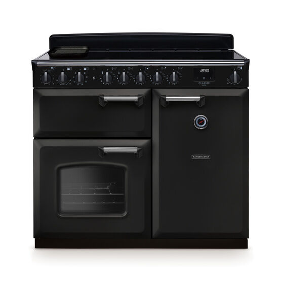 RANGEMASTER CLDL100EIPCBL/CM1 Classic Deluxe 100cm Induction Charcoal Black/Chrome
