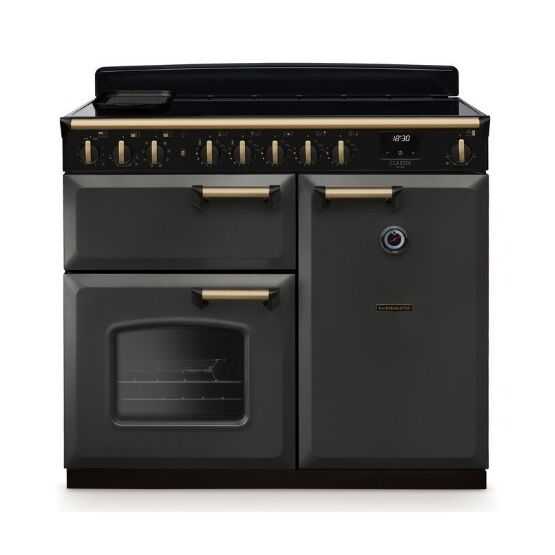 RANGEMASTER CLDL100EIPSLT/AB1 Classic Deluxe 100cm Induction Slate/Antique Brass