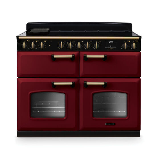 RANGEMASTER CLDLB110EIPBOR/AB1 Classic Deluxe 110cm BC Induction Bordeaux/Antique Brass