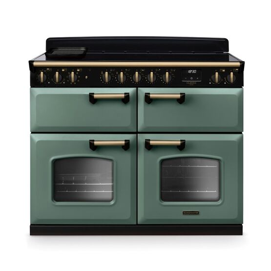 RANGEMASTER CLDLB110EIPMGR/AB1 Classic Deluxe 110cm BC Induction Mineral Green/Antique Brass
