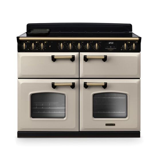 RANGEMASTER CLDLB110EIPPCR/AB1 Classic Deluxe 110cm BC Induction Pale Cream/Antique Brass
