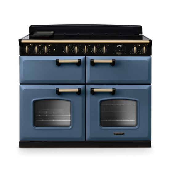 RANGEMASTER CLDLB110EIPSTB/AB1 Classic Deluxe 110cm BC Induction Stone Blue/Antique Brass
