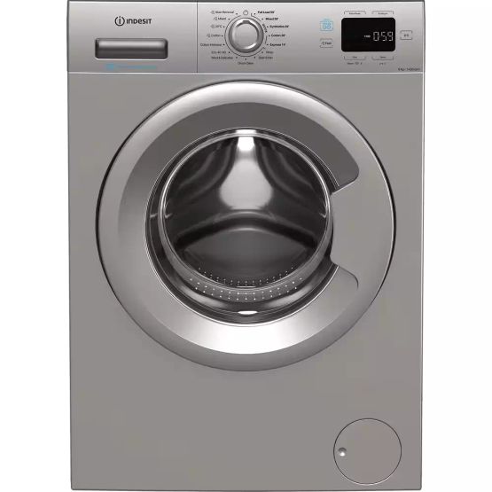 INDESIT IP846SPUSHGOUK Push&amp;Go 8KG Washing Machine - Silver