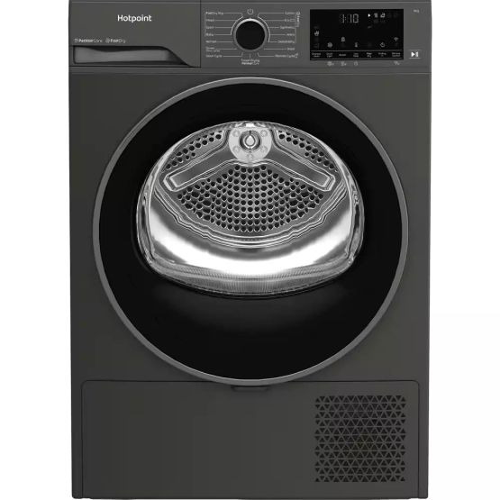 HOTPOINT CHD94MGBSUK Fabric Care 9KG Heat Pump Tumble Dryer - Grey