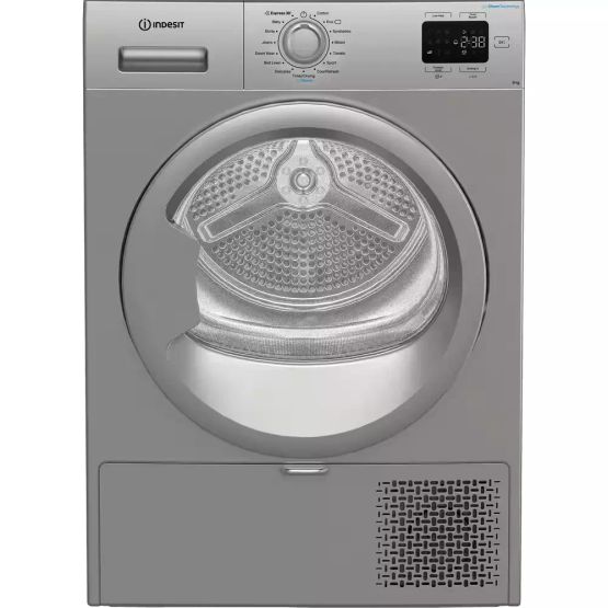 INDESIT CYSD82DSSUK Freestanding 8kg Heat Pump Tumble Dryer - Silver