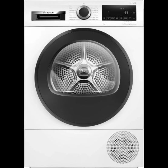 BOSCH WQG24502GB, Series 6 9kg Heat Pump Tumble Dryer - White