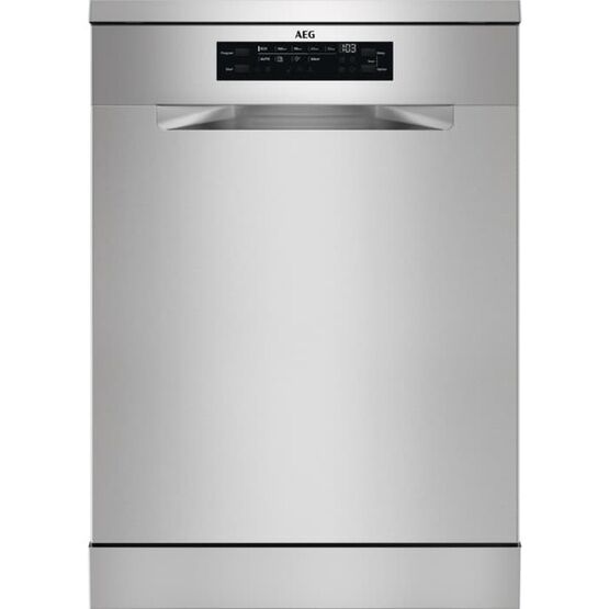 AEG FFB75727PM 7000 GlassCare Freestanding Dishwasher - Stainless Steel
