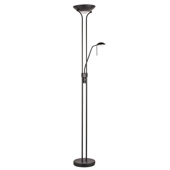 Endon Rome Satin Chrome Mother &amp; Child Floor Lamp