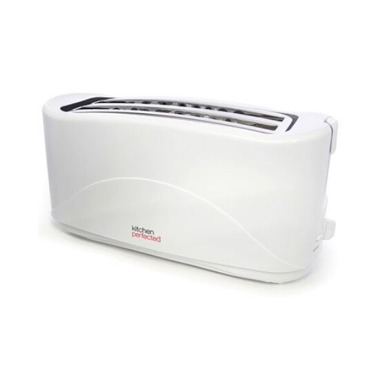 LLOYTRON E2112WH KitchenPerfected Long Slot 2 Slice Toaster White