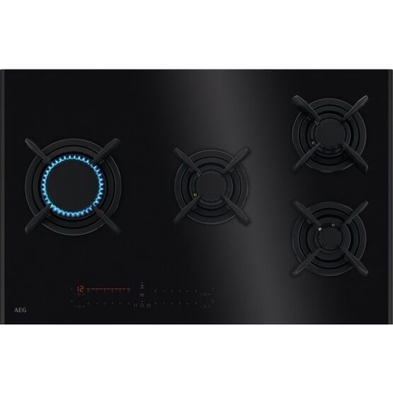 AEG HVB8453IB 9000 TouchSure 80cm Gas Hob - Black Ceramic