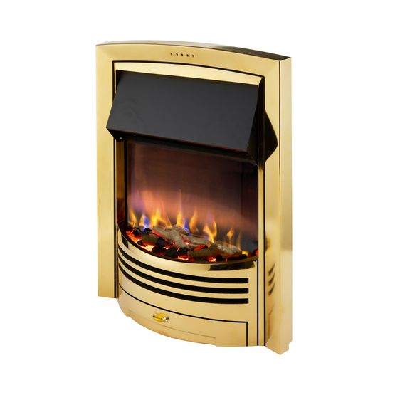 DIMPLEX GLN20BR3D Glencoe Optiflame 3D Inset Electric Fire Brass