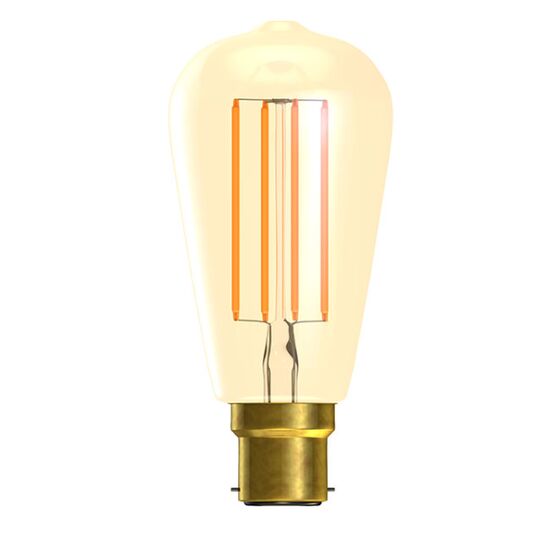 BELL 60795 3.3W BC LED Vintage Squirrel Cage Amber Glass 2200k