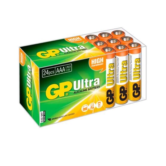 GP Ultra AAA Alkaline Batteries 24 Pack GPPCA24AU003