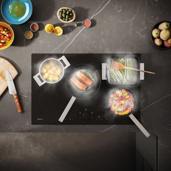 Buy NEFF V68YYX4B0 N90 80cm Induction Hob with Integrated Ventilation ...