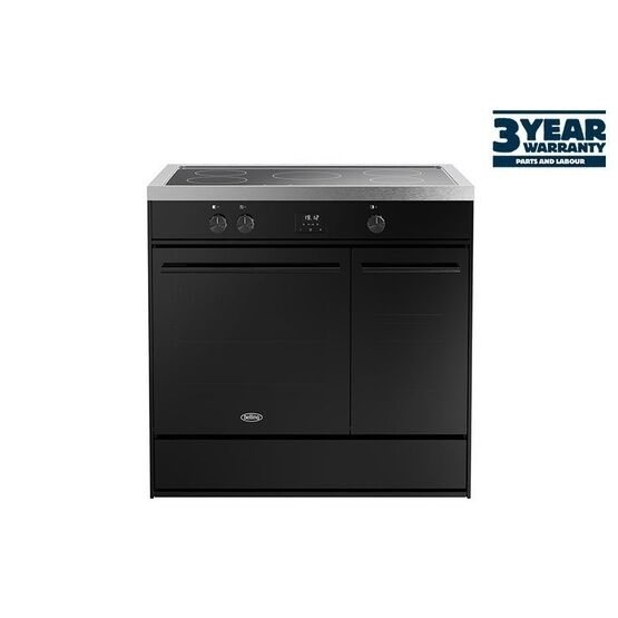 BELLING 444412045 Vision 90cm Twin Cavity Electric Induction Range Cooker Black