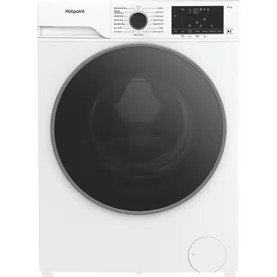 HOTPOINT HBD8680ANTISTAINUK Freestanding 8kg+6kg Washer Dryer - White