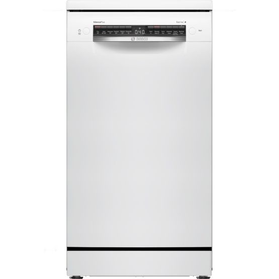 BOSCH SPS4HMW14G Series 4 Freestanding Slimline 45cm Dishwasher White