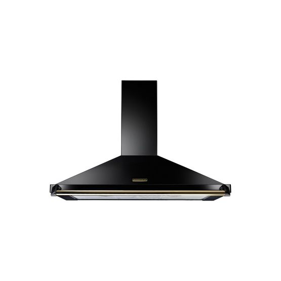 RANGEMASTER RCLAHDC110BL/B 110cm Classic Chimney Hood Black/Brass