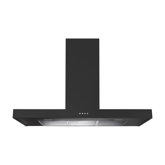 RANGEMASTER UHDF90SL/ 90cm Flat Hood Black/Chrome