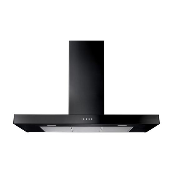 RANGEMASTER UHDF100BL/ 100cm Flat Hood Black/Chrome