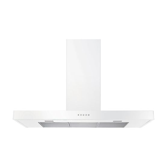 RANGEMASTER UHDF90WH/ 90cm Flat Hood White/Chrome