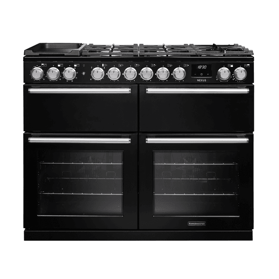 RANGEMASTER NEXB110DFPCBL/CM1 New Nexus BC 110cm Charcoal Black Dual Fuel