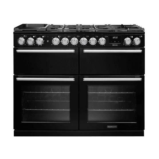 RANGEMASTER NEXB110DFPGBL/CM1 New Nexus BC 110cm Gloss Black Dual Fuel