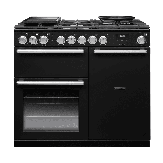 RANGEMASTER NEX100DFPGBL/CM1 New Nexus 100 Gloss Black Dual Fuel