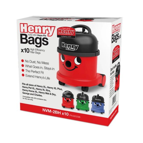 NUMATIC 920298 Henry XL HepaFlo Bags - Pack of 10