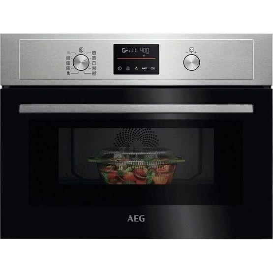 AEG KOX36506EM Built-In Compact CombiAir Microwave - Stainless Steel