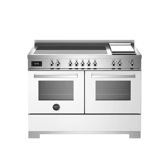 BERTAZZONI Professional 120cm Range Cooker Twin Induction White PRO125I2EBIT2