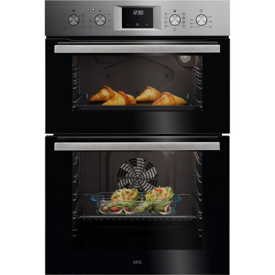 AEG GU5CP20M 59.4cm Built-In Multifunction Double Oven - Stainless Steel