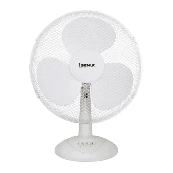 iGENIX DF1210 12" Desk Fan 2 Speed Oscillating White