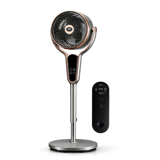 Prem-I-Air EH5430 10" Multi Oscillating Stand Fan Black and Gold