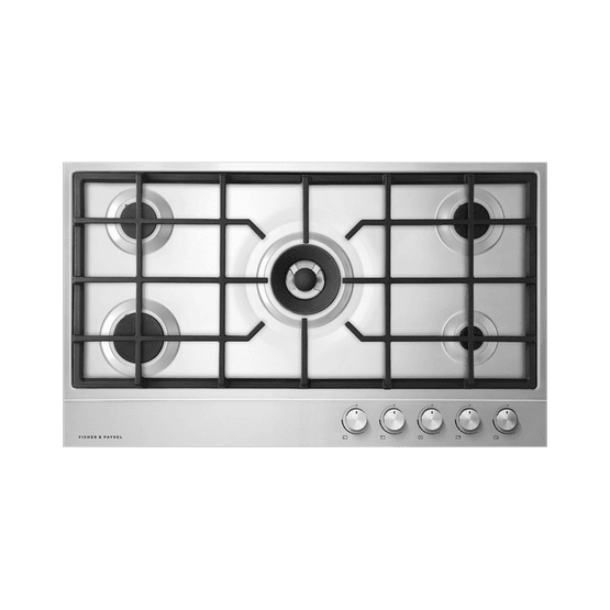 FISHER &amp; PAYKEL CG905DLPX1 90cm 5 Burner LPG Gas Hob - Stainless Steel